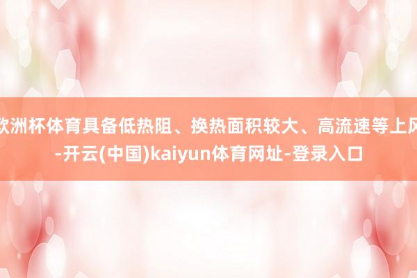 欧洲杯体育具备低热阻、换热面积较大、高流速等上风-开云(中国)kaiyun体育网址-登录入口