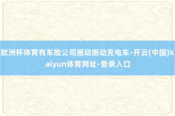 欧洲杯体育有车险公司搬动搬动充电车-开云(中国)kaiyun体育网址-登录入口