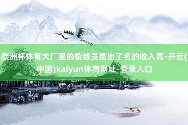 欧洲杯体育大厂里的裂缝员是出了名的收入高-开云(中国)kaiyun体育网址-登录入口