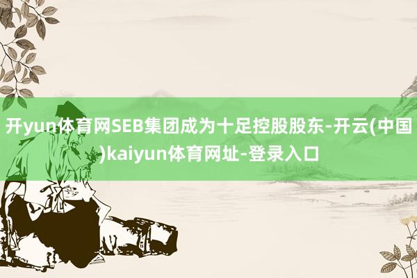 开yun体育网SEB集团成为十足控股股东-开云(中国)kaiyun体育网址-登录入口