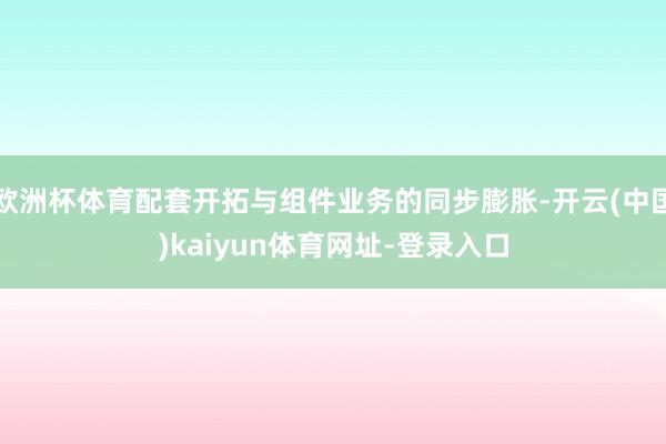 欧洲杯体育配套开拓与组件业务的同步膨胀-开云(中国)kaiyun体育网址-登录入口