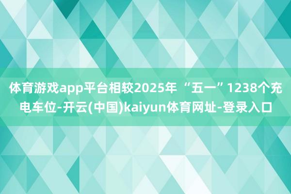 体育游戏app平台相较2025年 “五一”1238个充电车位-开云(中国)kaiyun体育网址-登录入口