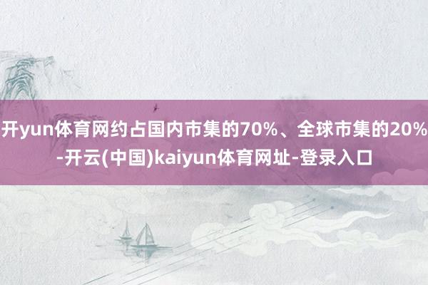 开yun体育网约占国内市集的70%、全球市集的20%-开云(中国)kaiyun体育网址-登录入口
