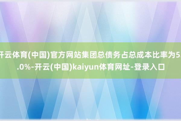 开云体育(中国)官方网站集团总债务占总成本比率为52.0%-开云(中国)kaiyun体育网址-登录入口